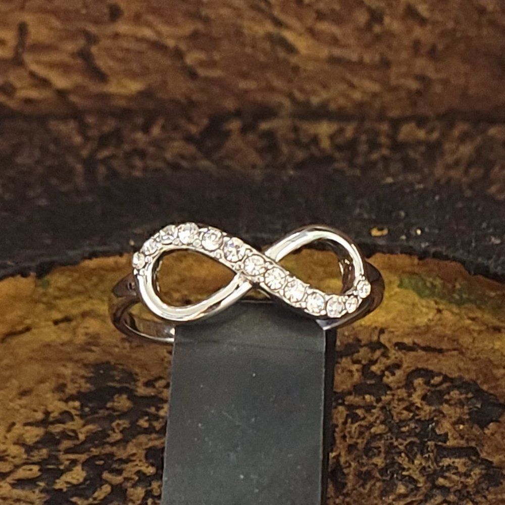 Women's Silver Infinity Promise Ring - Infinity Promise Ring For Her - Picture 2 of 5